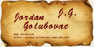 Jordan Golubovac vizit kartica